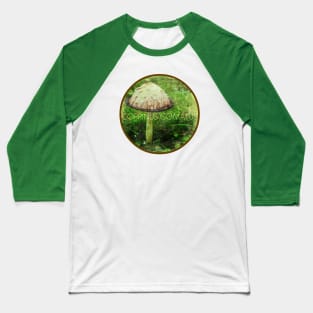 Coprinus Comatus Mushroom Baseball T-Shirt